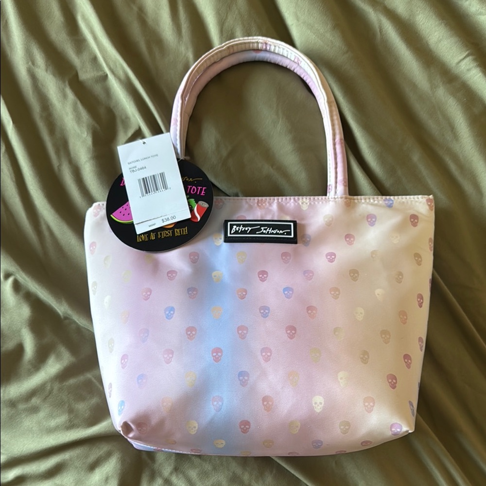 Betsey Johnson Pastel Skull Lunch Tote